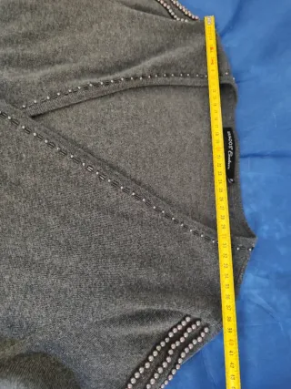 Chaqueta VANGOG larga gris perlas