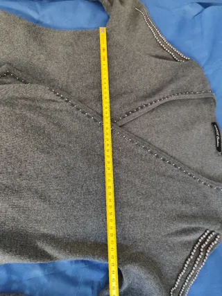 Chaqueta VANGOG larga gris perlas