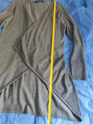 Chaqueta VANGOG larga gris perlas