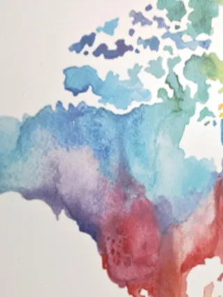 Mappa Mondo Stampa Acquerello Pannello Forex