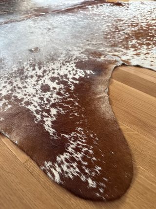 Alfombra Piel de Vaca Marrón y Blanca