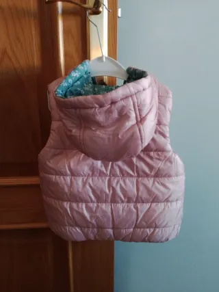 Chaleco reversible niña floral