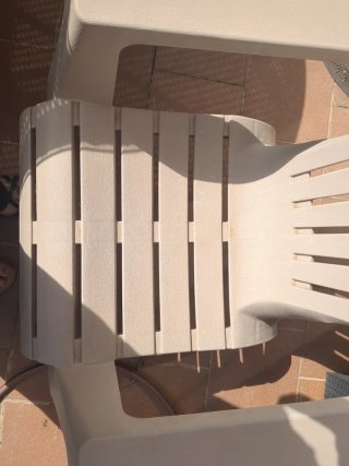 Sillón de polipropileno gris claro, 6 unidades