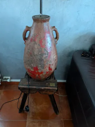 Lámpara de cerámica rústica exclusiva