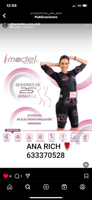 Centro estético , Inmodel traje de electro estimul