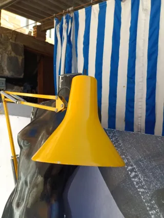 Lámpara Fase flexo Pinza Vintage Amarilla