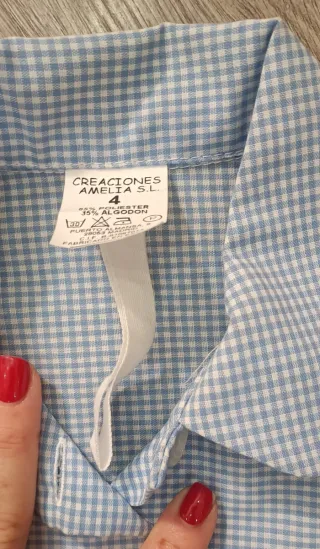 Babero largo fino azul, Talla 4- 3€!!