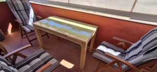 Mesa Jardín Bisbal Madera y Cerámica