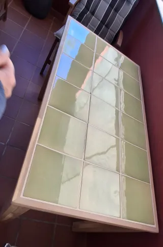 Mesa Jardín Bisbal Madera y Cerámica