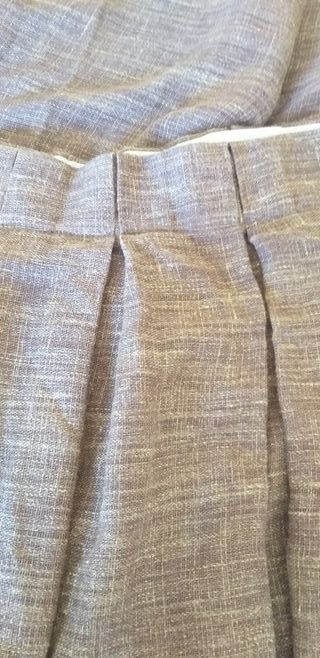 Cortinas marrón y beige