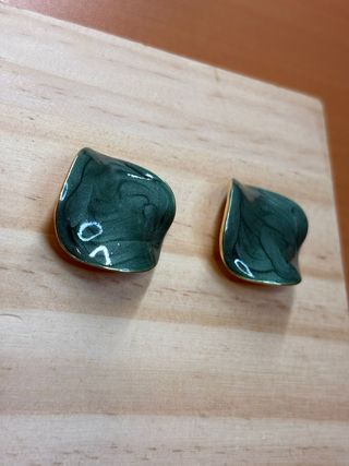 Pendientes Acero Inoxidable Verdes