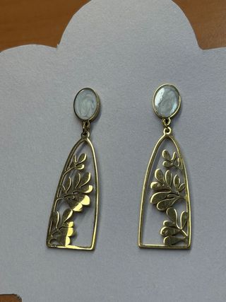Pendientes dorados de acero inoxidable