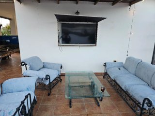 Mesa y sillones forja exterior