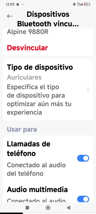 Radio CD Alpine CDE-9880R con bluetooth