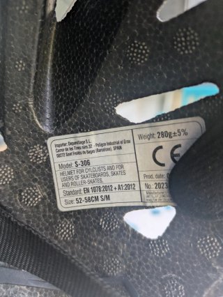Casco Bici DPV Talla S-M Negro