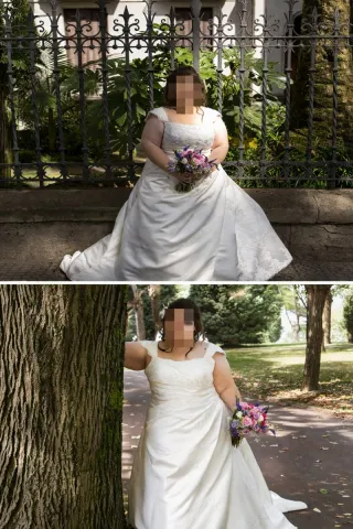 Vestido de Novia Talla XXXL - Necesita Tintorería