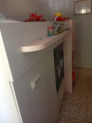Cama tren infantil unicornios