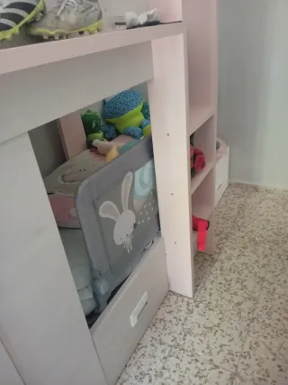 Cama tren infantil unicornios