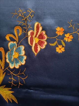 Cuadrante Raso Azul Pintado a Mano 50x50cm