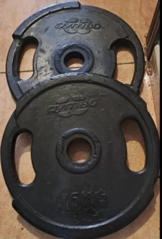2 Discos Olímpicos de 15KG de 50mm y mas