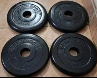 4 Dischi in Gomma 1.25kg Gervasport