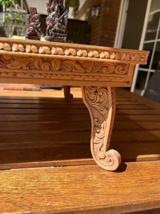 Ajedrez artesanal balinés tallado a mano – Madera