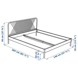 Cama Ikea Nesttun 140cm Blanca con Somier
