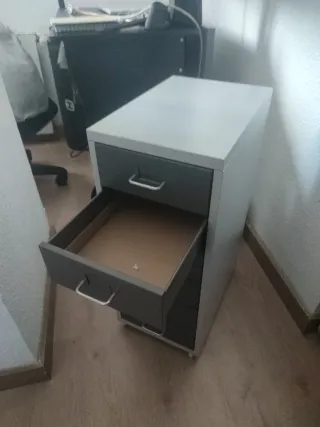 Cajonera con ruedas.6 cajones gris y gris ocuro