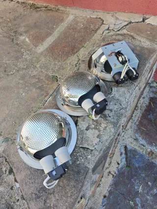 Plafón Iluminación Metal Cristal sin bombillas.