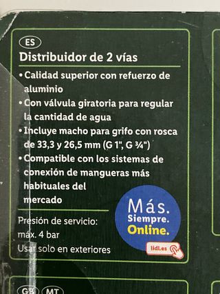 Set conectores, pistola riego y clips planta
