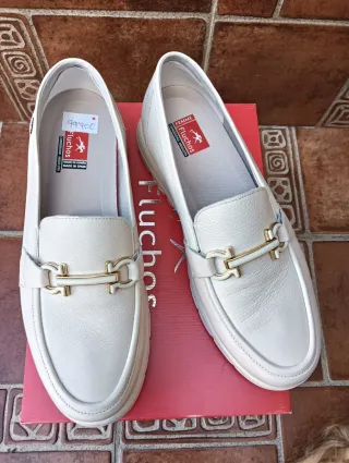 Mocasines Fluchos Mujer Blancos Talla 40