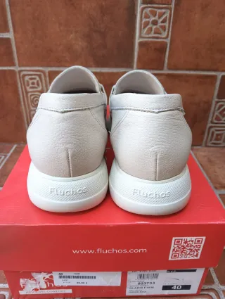 Mocasines Fluchos Mujer Blancos Talla 40