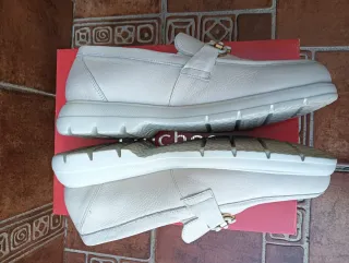 Mocasines Fluchos Mujer Blancos Talla 40