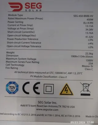 2 Paneles Solares Fotovoltaicos
