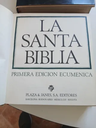 La Sanra biblia Ecumenica primera edicion 3 tomos