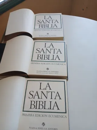 La Sanra biblia Ecumenica primera edicion 3 tomos