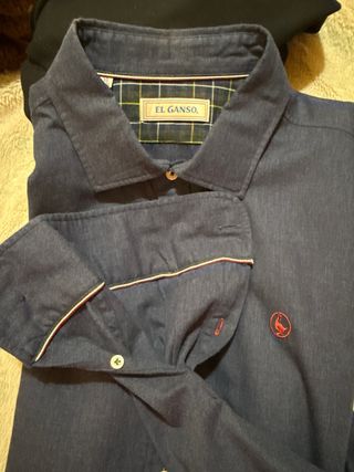 Camisa El Ganso azul oscura manga larga
