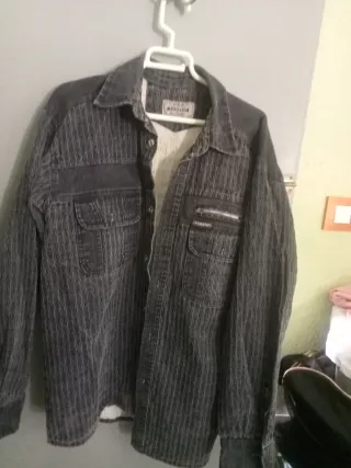 Camisa Wrangler XL Beige y Gris Cuadros