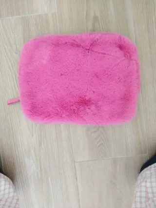 Funda peluche rosa para portátil/tablet