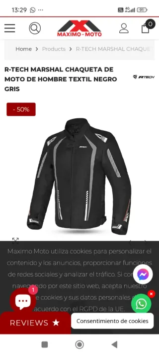 Chaqueta Rtech Hombre XXL Negra