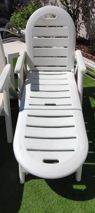 Hamacas de jardín de plástico blanco