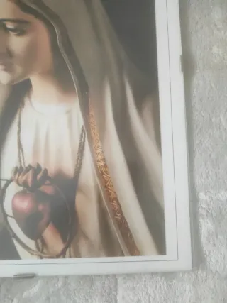 Marco cristal con elSagrado Corazón de María