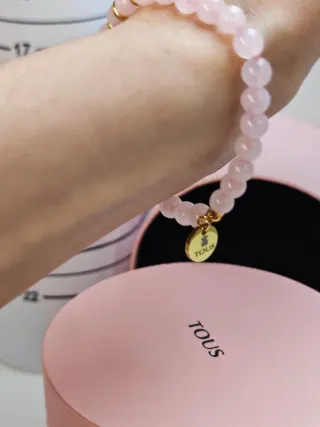 Pulsera Tous Cuarzo Rosa Natural Oso