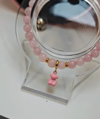 Pulsera Tous Cuarzo Rosa Natural Oso