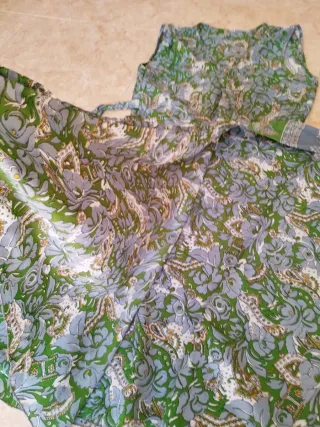 Vestido cruzado estampado mujer