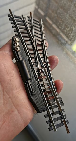 Desvío eléctrico H0 estrenar vía para maqueta tren