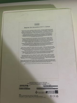 iPad Air 5.ª Gen M1 Cellular Morada/Plata