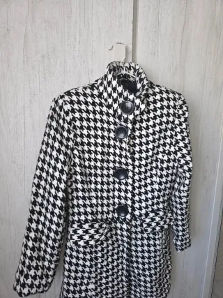 Abrigo estampado pata de gallo