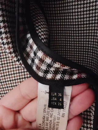 Chaqueta Massimo Dutti cuadros