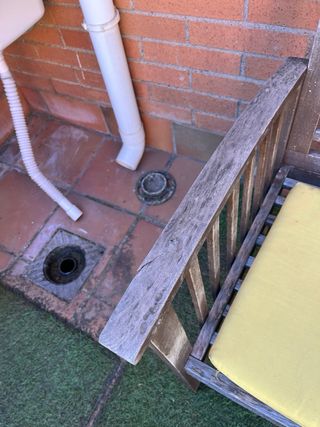 Conjunto de Muebles de Jardín Madera y Plástico